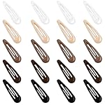 Snap Hair Clips for Women Water Drop Non Slip Hair Barrettes Heavy Coated Metal Hair Clips Accessory Mixed Color 20 PCS 1.89″