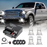 SMALLFATW Hideaway Strobe Lights Kit 4 HID Bulbs 13 Flashing Mode Memory Recall Function, 16 Feet Po