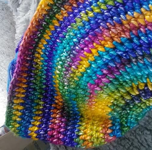 Ice Yarn Picasso (3 Pack) Light Shinny Yarn Knitting Yarn Crochet Yarn For Diy Hand Knitting 44% Acrylic, 56% Polyester (3X1.76 Oz),(3X125 Yds) (Rainbow 2) #TOP5