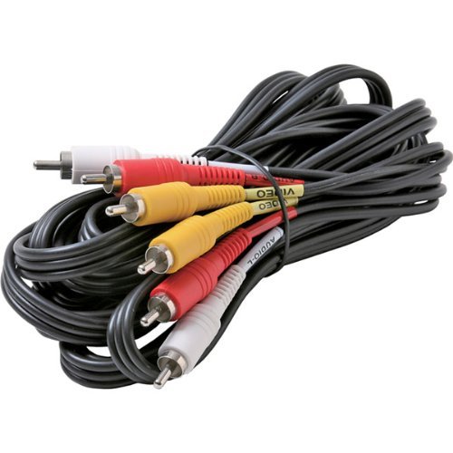 Steren BL-216-312BK Composite Audio/Video Cable (12 feet, Black)