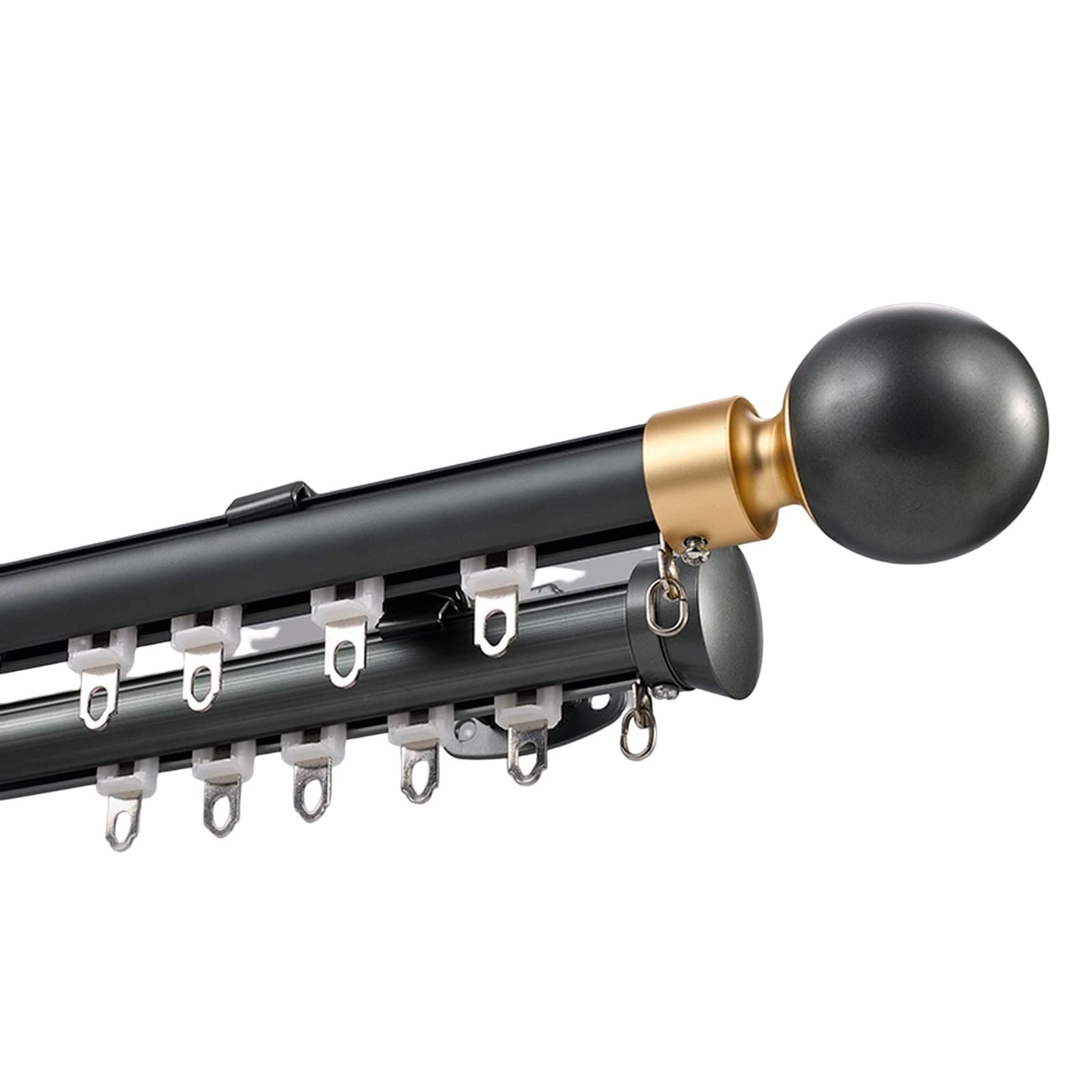 Séparateur de pièce avec tringle à rideaux réglable murale pour un studio optimisé