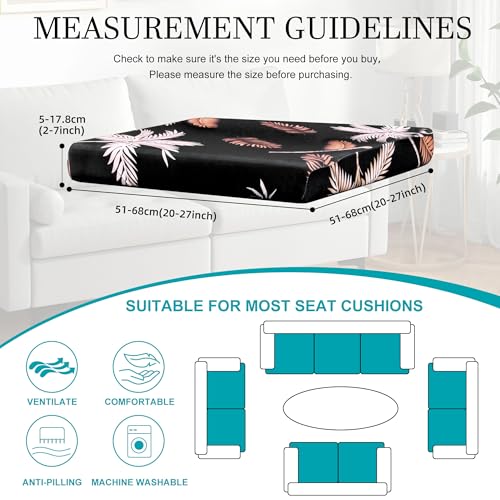 Image of 12Pcs Stretch Patio Cushion Covers,Outdoor Couch Covers Replacement,Outdoor Couch & Sofa Slipcovers,for Patio Furniture Cushion Covers,Washable Reusable Furniture Protector (Coconut Ttrees,Cover Only)