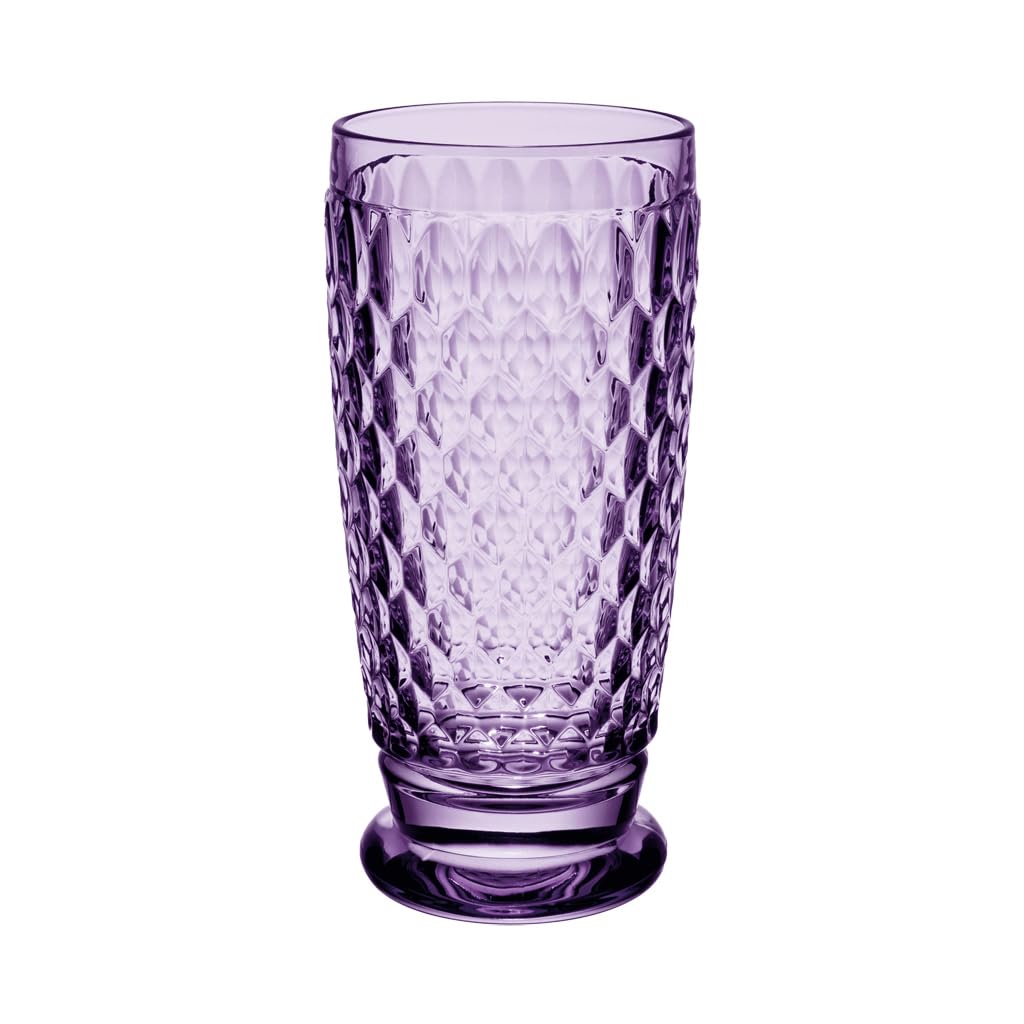 Villeroy & Boch - Boston Lavender Long Drink Glass, Crystal Glass Coloured Purple, Capacity 300 ml