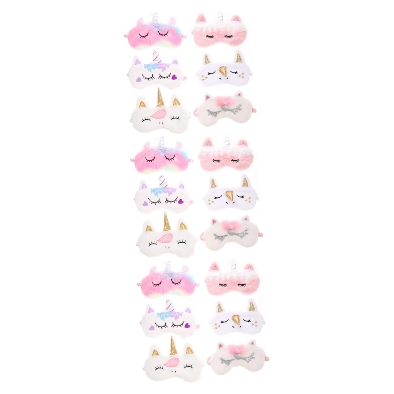 Beavorty 2 Sätze Einhorn Augenklappe Schlafmaske Mit Kopfhörern Augenklappen Schlafaugenabdeckungen Für Reisen Schlafen Gesicht Schlafmaske Aus Seide Ohrstöpsel Satin 6 Stücke * 2