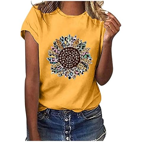 Camiseta manga corta mujer flores Zilosconcy Cover