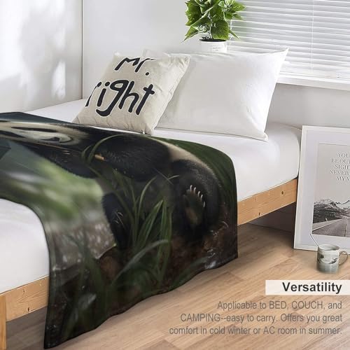 Couverture chaude panda 3D épaisse lavable en machine en flannel - 7