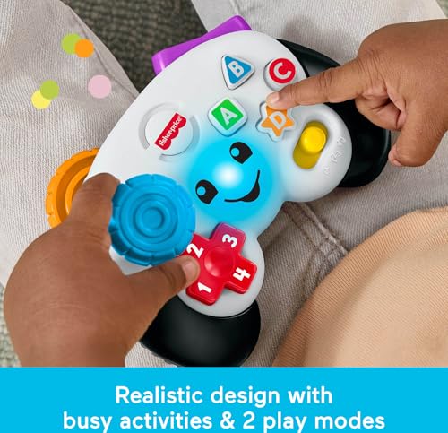 Image of Fisher-Price Laugh & Learn Play & Stream Tech Set | 2 Toys, Pretend Video Game & TV Remote Controller, Baby & Toddlers Ages 6+ Months