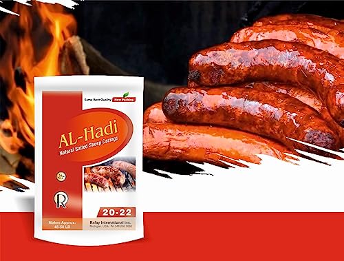 Natural Sheep Casings For Sausage, Halal 296 Ft 90Mtr (20-22Mm) Casing For Sausage Making, Breakfast Sausage, Sausage Links For Hot Dogs, Merguez, Sujouk, Makanak, Italian Sausage, Sausage Casing #TOP1