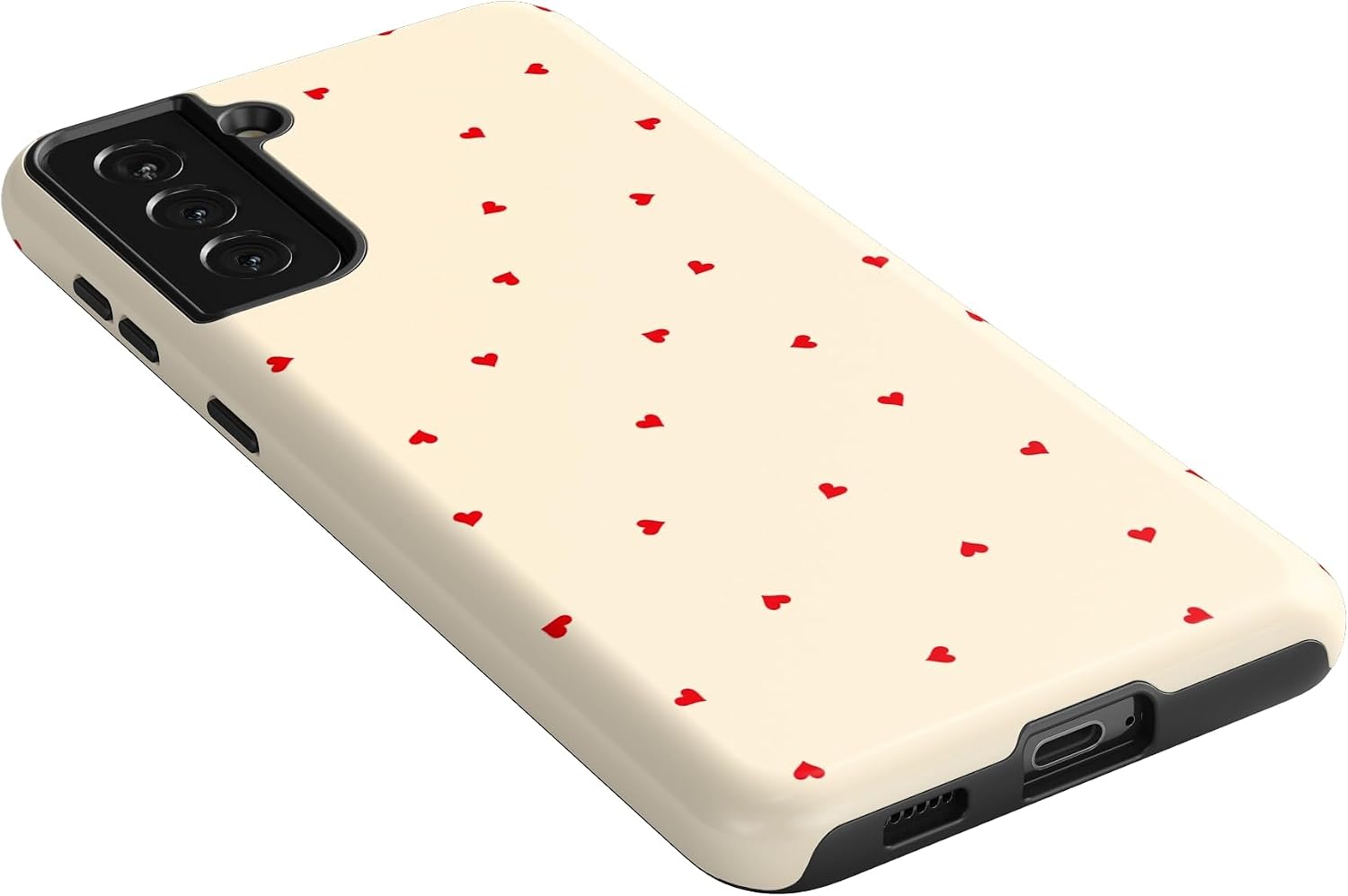Casely Galaxy S21 Case | Be Mine | Tiny Hearts | Essential Slim Dual-Layer Protective Design
