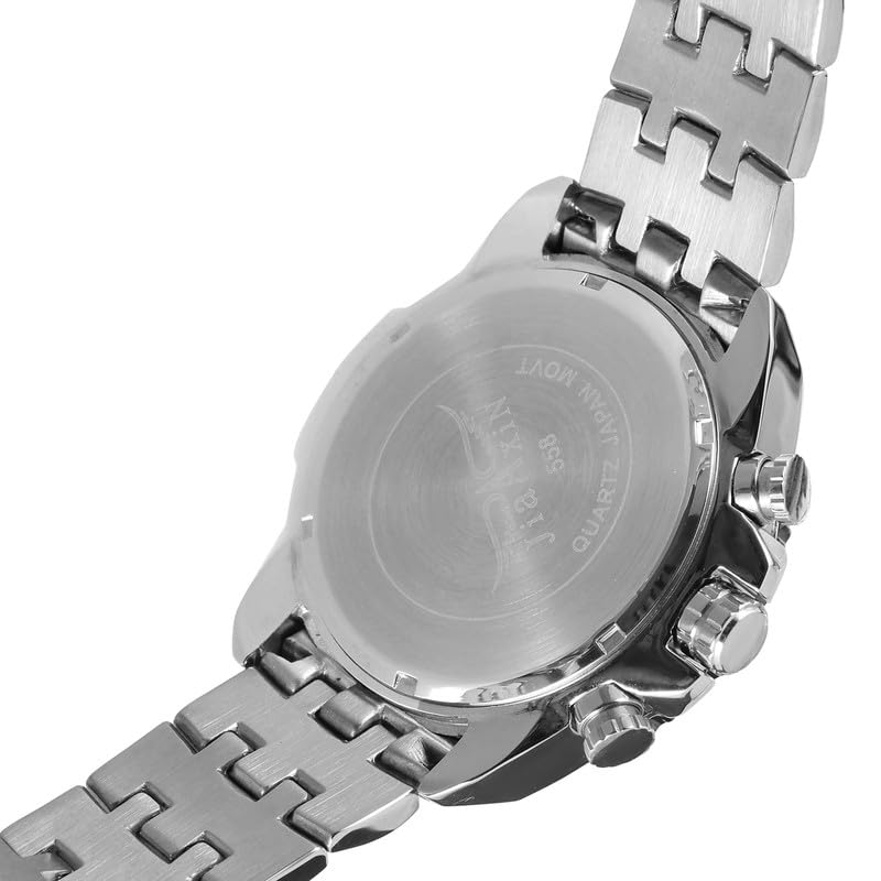 Image of Analog Watch for Men Silver Black- Battery Operated, Stylish Stainless Steel Wristwatch with Classic Round Dial - Formal & Casual Wear Silver Black