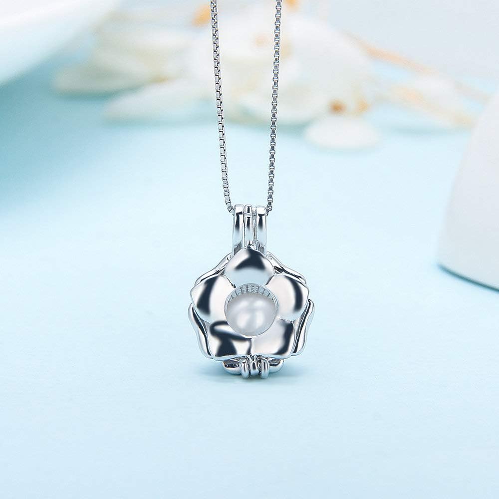Sterling Silver Rose Cage Pendants Crafting Charm for DIY Necklace Bracelet Jewelry Making - Image 5