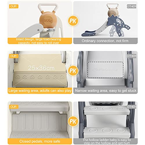 Kid Slide Toddler Slide For Kids With Basketball Hoop, Indoor And Outdoor Backyard Baby Playground, Freestanding Baby Slide Climber Playset Toys, Toddlers Age 2-7 #TOP3