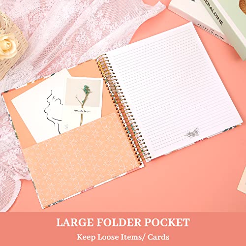 Image of CAGIE Hardcover Spiral Notebook 8.5 x 11 for Women, College Ruled