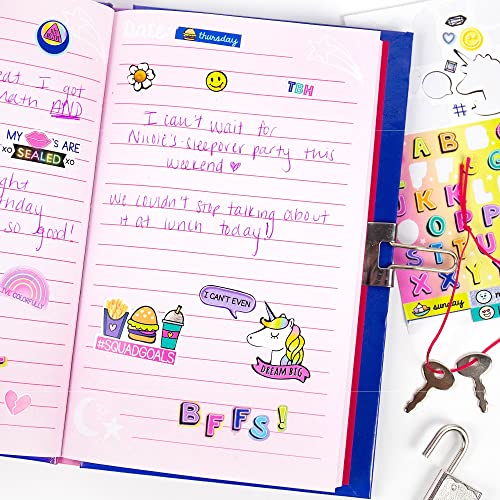 Just My Style Light Up Diary, Personalized Journal With Lock And Key, Great Gift For Girls & Tweens, Perfect For Summer Camp Or Sleep-Away Camp, Gel Pen Diary For Kids Ages 6, 7, 8, 9(Packaging May Vary) #TOP2