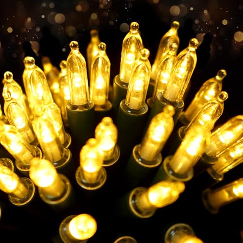 ZICZLI 100 LED 2 Pack Outdoor Christmas Lights, 35.4Ft Battery Operated Mini String Lights with 8 Modes & Timer Xmas Tree Lights Waterproof for Patio Garden Party Wedding Christmas Decor Warm White by ZICZLI - Image 3