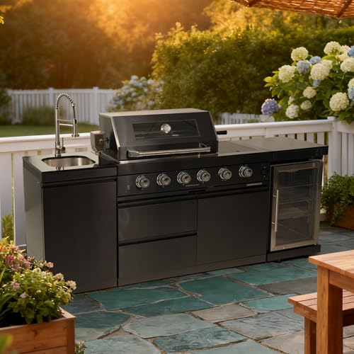 85 Inch Deluxe Outdoor Kitchen Island