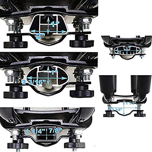 XGeek Kayak Roof Rack 4-in-1 for Kayak, Surfboard, Canoe and Ski Board Rooftop Mount Carrier Folding Adjustable Bilateral J-Style Rack on SUV, Car and Truck
