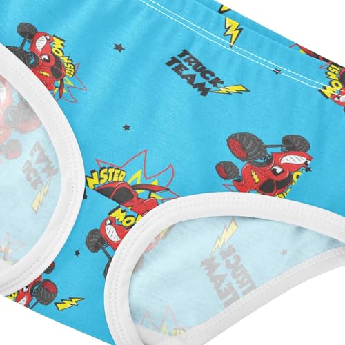 Wusikd Monster Truck Girls Underwear Cotton Car Blue Girls Briefs Soft Toddler Underwear 6T4