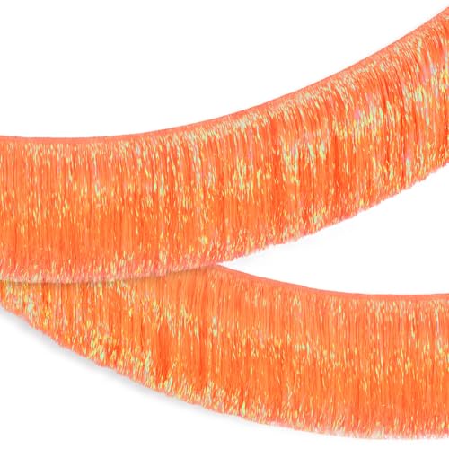 xo Fetti Orange Fringe Banner - 4 ft | Party Garland Halloween Decor Birthday Backdrop Fiesta Vibes Fall Party Decorations Girly Celebration