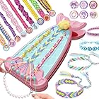 Euclidean Cube 2-in-1-Freundschaftsarmband Selber Machen, Kunst und Handwerk für Kinder im Alter von 6-12 Jahren, Schmuck-Armband-Bastelset für Kinder Geburtstagsgeschenk (Rosa)