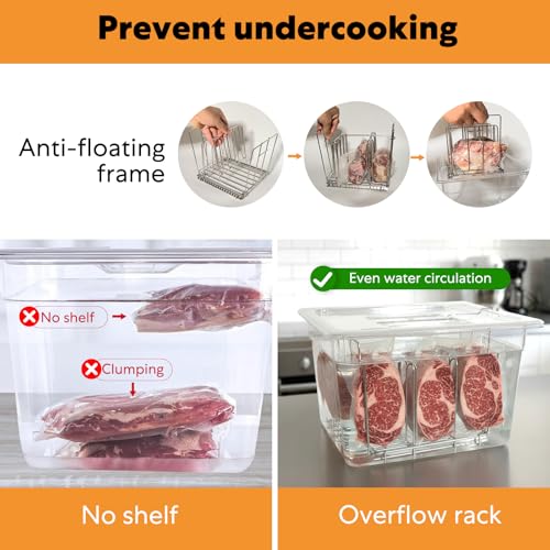 Cuiseur sous vide récipient transparent multifonction 11L avec grille et couvercle
