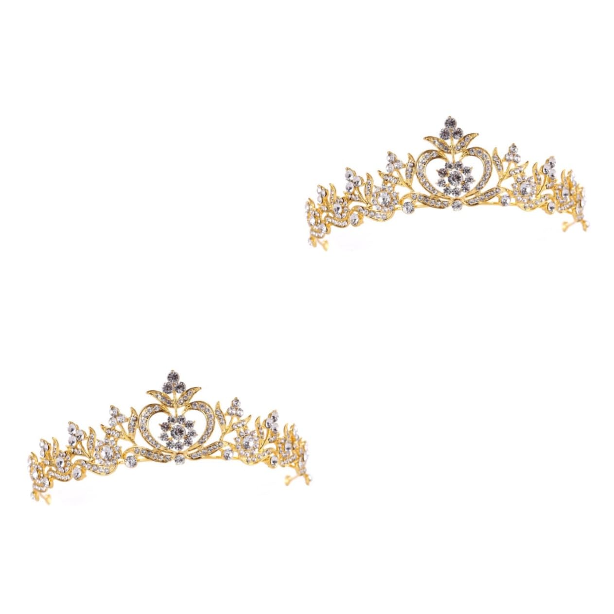 NOLITOY 2 Piezas Nupcial Coronas De Princesa De San Valentin Tiara Tocado Para Dama De Honor Aro De Pelo De La Boda Tocado Para Novia De Boda