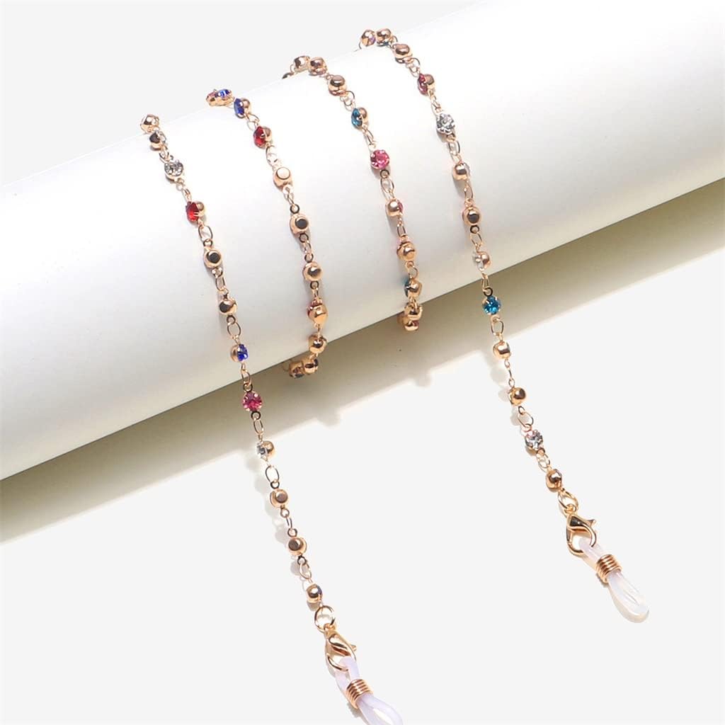 Fashionable Handmade Chains, Colourful Rhinestone Eyeglass, Cords, Mouthpiece