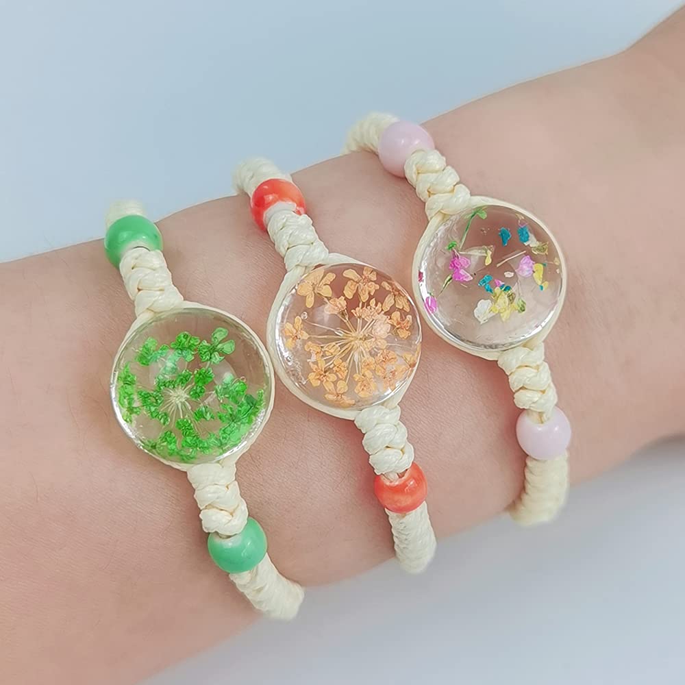 10 Bracciali Dell'Amicizia Per Bambini In Canapa – Regolabili, Con Fiori Secchi E Farfalle – Idee Regalo Compleanno