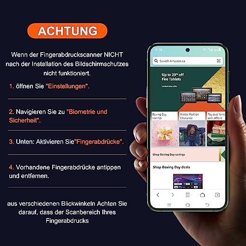 UniqueMe für Samsung Galaxy S23 für Panzerglas, 2 Stück Displayschutz und 2 Stück Kameraschutz, Bruchsichere Schutzfolie für Samsung S23, Leicht anzubringen, Keine Blasen, 9H-Härte, HD-Klar 6