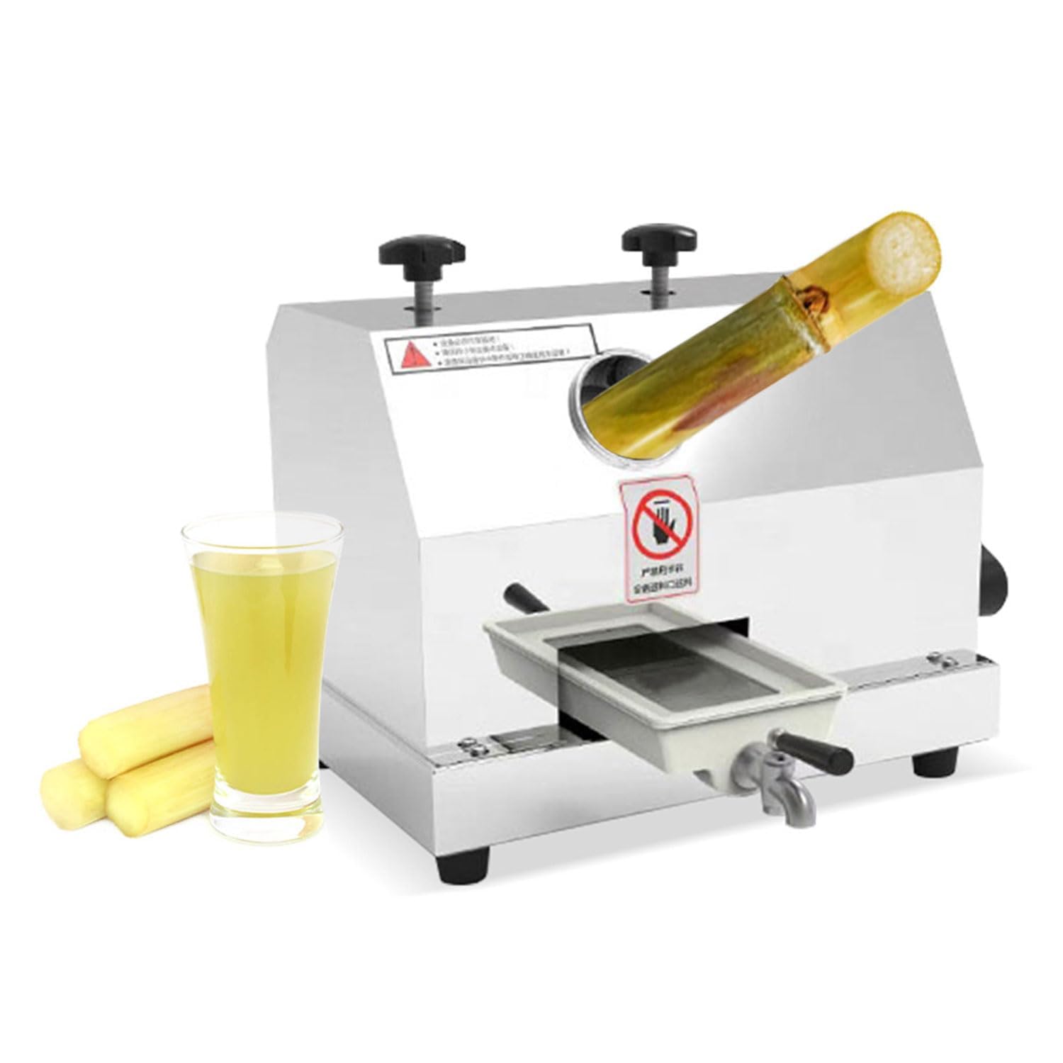 MYUYEE Commercial Sugarcane Juicer, Hand Crank Sugarcane Juicer, Automatic Fine-Tuning, High Juice Yield, Saving Time and Effort, for Restaurants, Beverage Shops, Homes, Superma