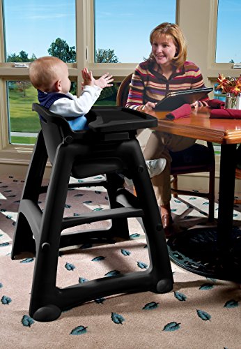 Rubbermaid Commercial Products Sturdy High-Chair For Child/Baby/Toddler, Pre-Assembled With Wheels, Black (Fg780508Bla) #TOP5