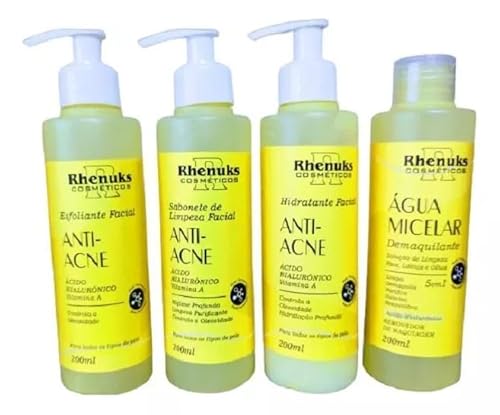 Genérico Kit Tratamento Facial Para Cravos E Espinhas 4 Itens Rhenuks