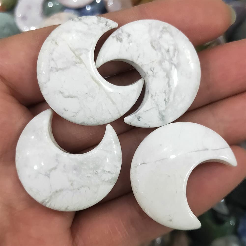 Lunas de piedras preciosas Howlite YEAHSO para decoración de interiores