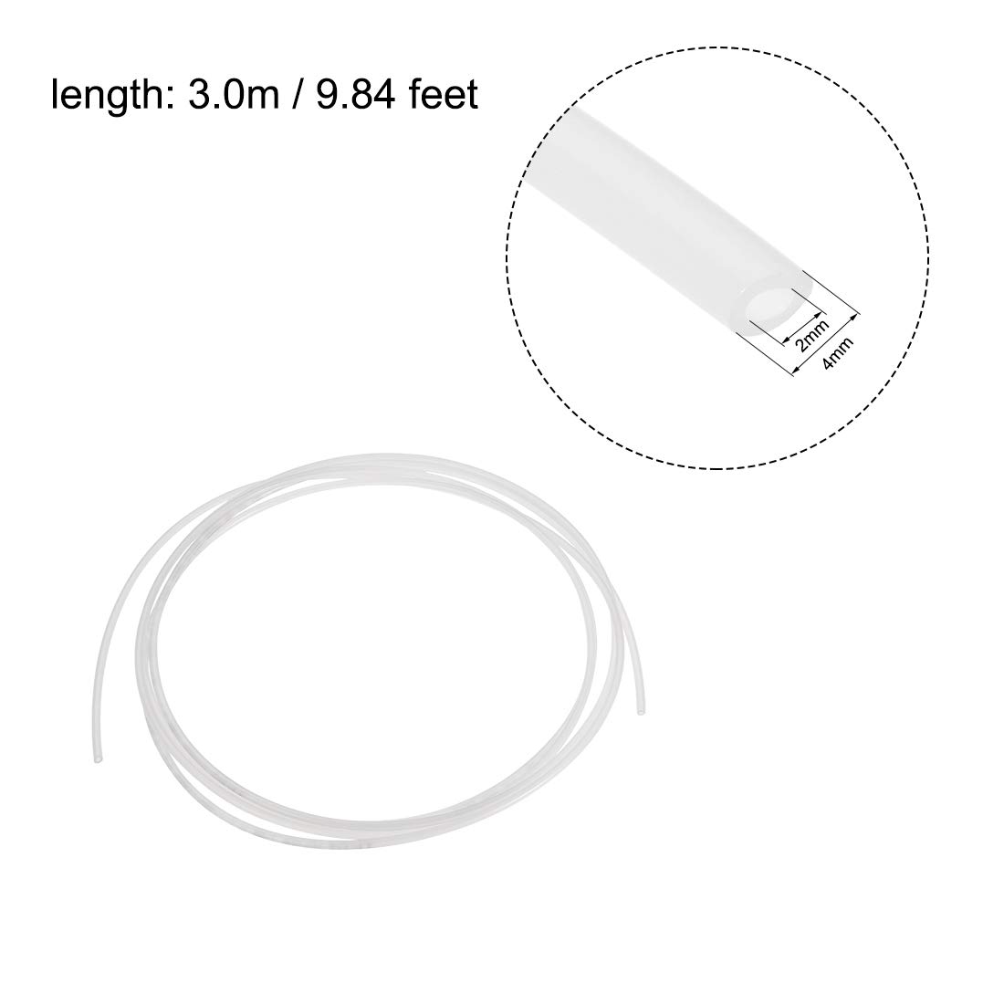 Uxcell Nylon Line Hose Tube, 2mm(0.07) ID X Iceland