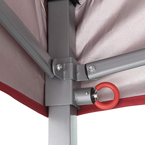 Outdoor Basic 10x20 Ft Pop up Canopy Party Wedding Gazebo Tent Shelter with Removable Side Walls Red - Thumbnail 2