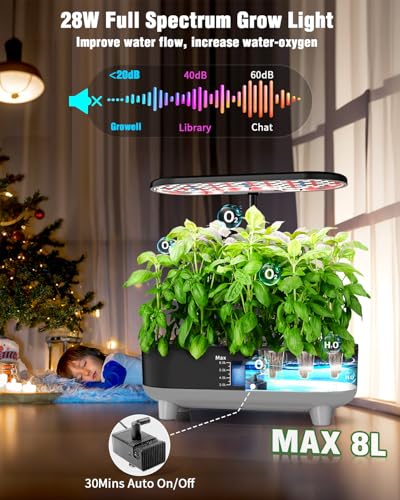Hydroponicsgrowingsystemkit16podsindoorgardenwith28wfullspectrumledgrowlightautotimer3smartlightmodes8llargeherbgardenidealgardeninggiftforwomenmenblack  Urban Country Home Decor Hydroponics growing system kit 16 pods indoor garden with 28w full spectrum led grow light auto timer 3 smart light modes 8l large herb garden ideal gardening gift for women men black  urban country home decor