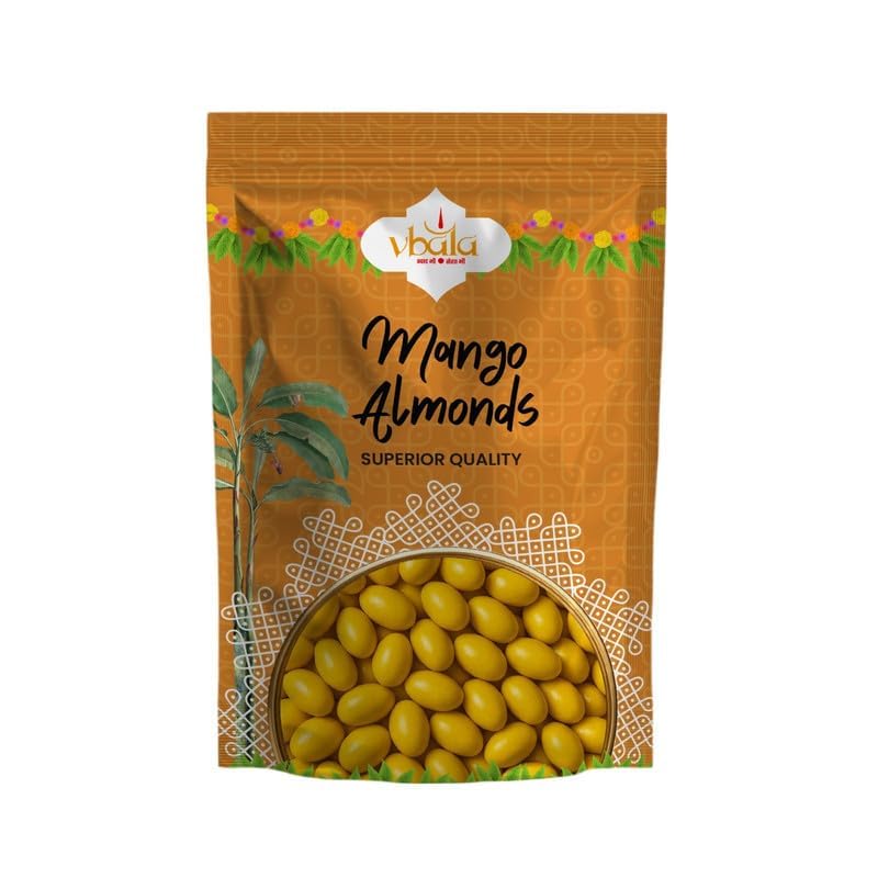 Image of Vbalaa Mango Almonds 300gm | Tropical Mango Coated Almonds | 100% Natural & Pure | No Added Preservatives, Colors & Artificial Flavours | Rich in Nutrition | Ideal for Snacking & Gifting
