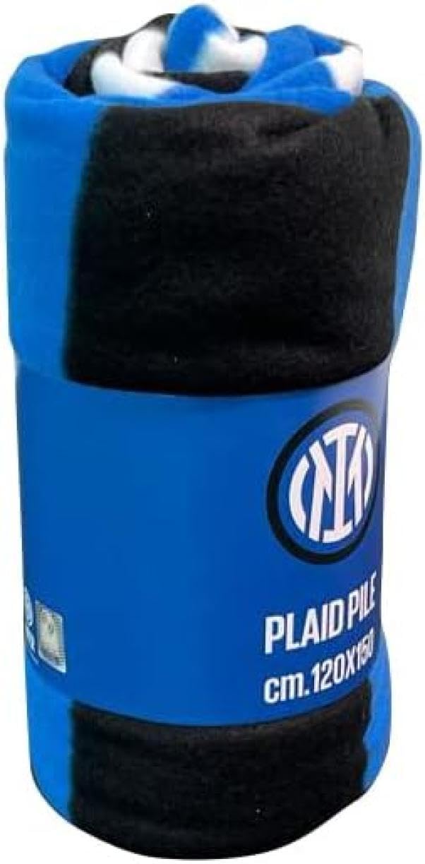 Inter F.C Manta Polar | 120 x 150 | Negro/Azul | Producto Oficial