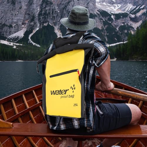 Mochila impermeable 25l bolsa seca de tela de malla PVC para rafting y senderismo miniatura 4