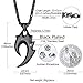 Richsteel Punk Black Masculine Flame Fire Charm Necklace Wolf Teeth Pendant with Chain for Men