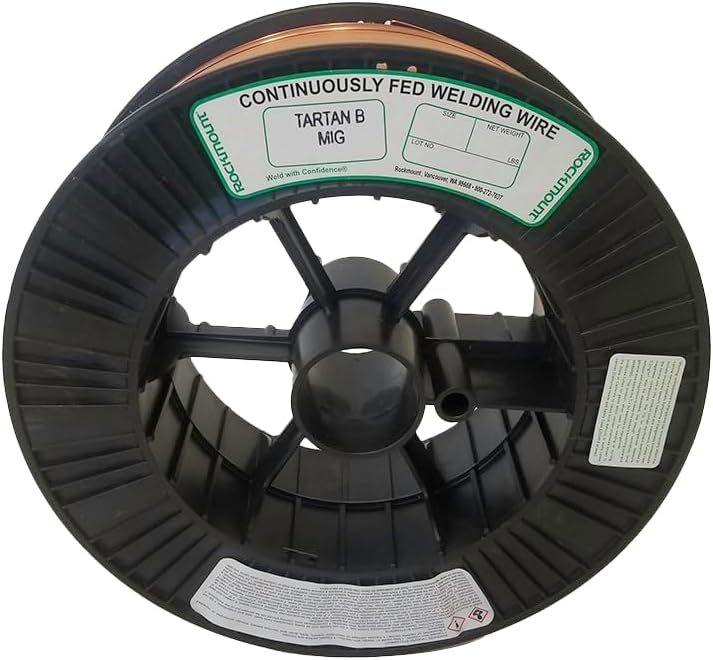 Rockmount Tartan B MIG Wire: .035" Dia., For Mild or Galvanized Steel Repair, Gas Required - 11 lbs