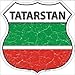 Tatarstan Flag Highway Shield Metal Sign HS-420