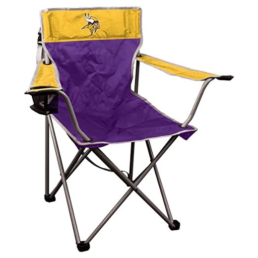 NFL Minnesota Vikings NFL Kickoff Quad Folding Chair Minnesota Vikings, Purple, 250lb rating