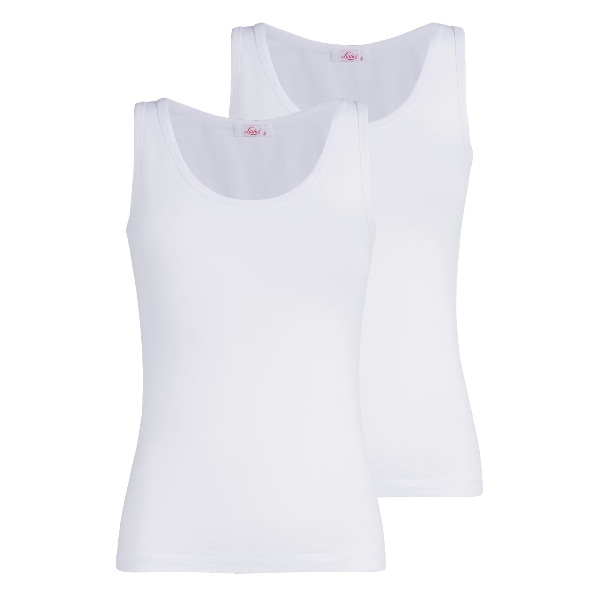 Liabel Maglia Intima da Donna Spalla Stretta (Multipack da 2), Canotta Intima Femminile in Cotone Bielastico Certificato Oeko-Tex, Fresca e Traspirante