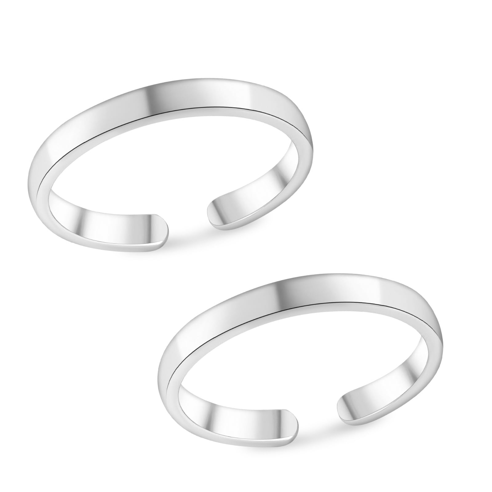 925 Silver Toe Rings for Women I Flower 92.5 Silver Adjustable Toe Rings I 925 Hallmark | 6 Month Warranty-image-7