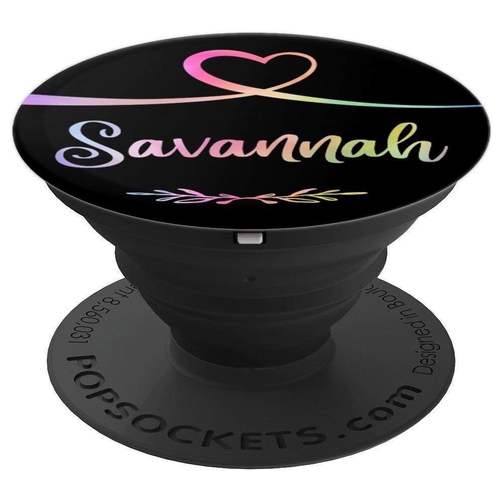 Savannah GiftsSavannah Heart Rainbow Personalized Name Black Savannah Gift