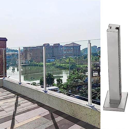 Poste de barandilla de vidrio y pilar de acero inoxidable para cerramientos de escaleras externas