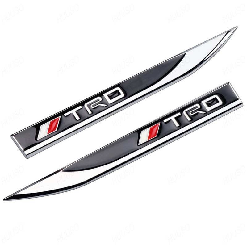 HUUSO Car Premium Zinc Alloy TRD Black 3D Stylish Knife Emblem Logo Decal Sticker Badge for Side Fender Rear Trunk Compatible with Toyota Fortuner (Type-I) 2012-2016-picture-12
