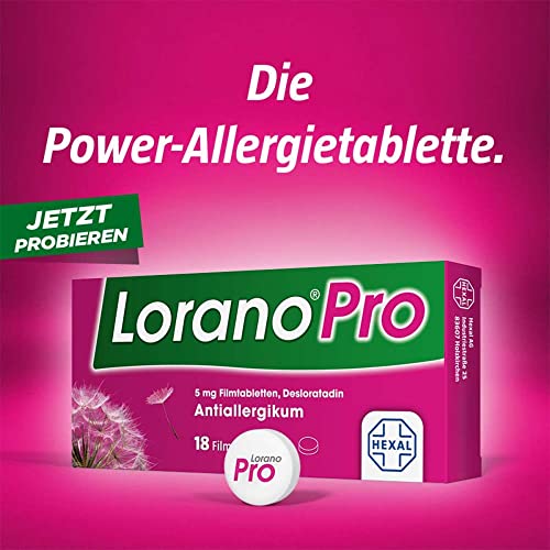 Allergietabletten Lorano Pro 5 mg Filmtabletten, 50 Stück