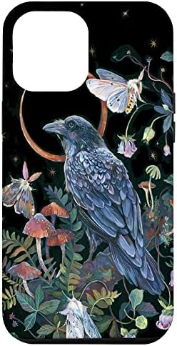 iPhone 12 Pro Max Moon Raven Phone Case Raven With Flowers Natural Case